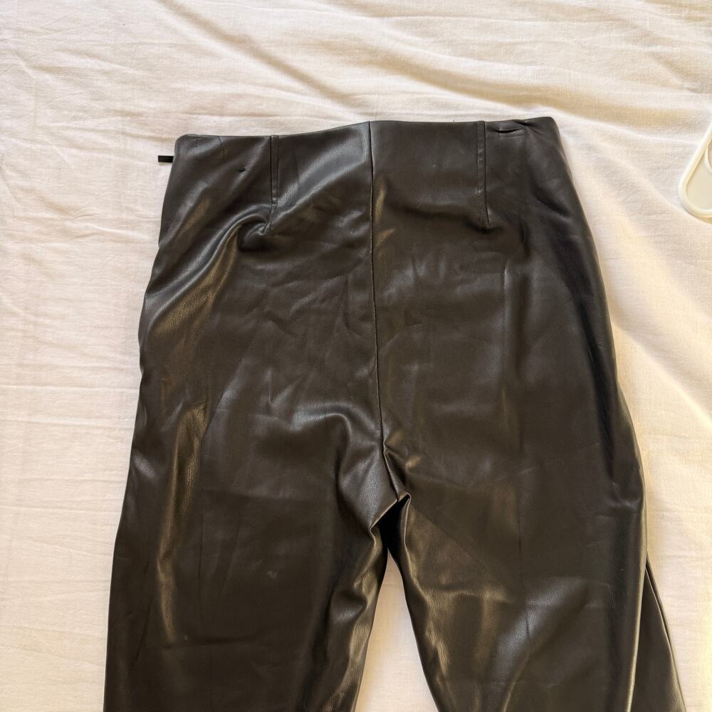 NWOT Zara Black Faux Leather Pants - Small - Excellent Condition - Picture 7 of 8
